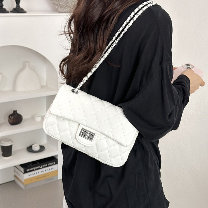 Quilted Chain Strap Evening Clutch Bag