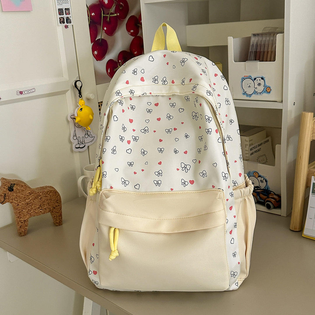 Stylish Heart-Printed Backpack Stornfield
