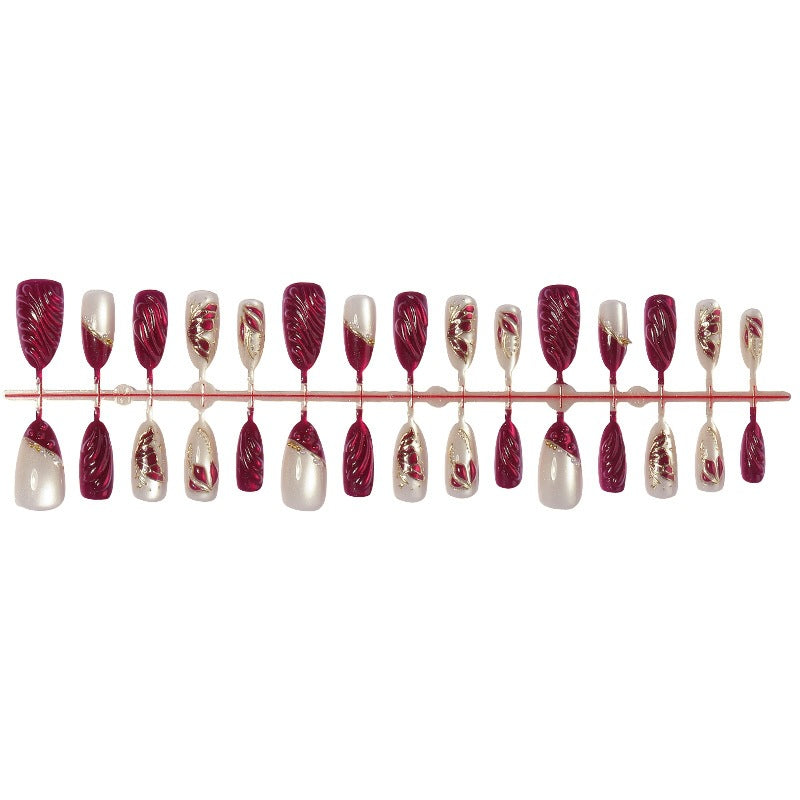 Acrylic nail set with glamorous 3D design and luxurious embellishments Stornfield