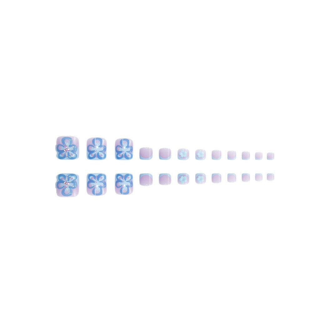 Decorative Floral Acrylic Nail Extensions Stornfield