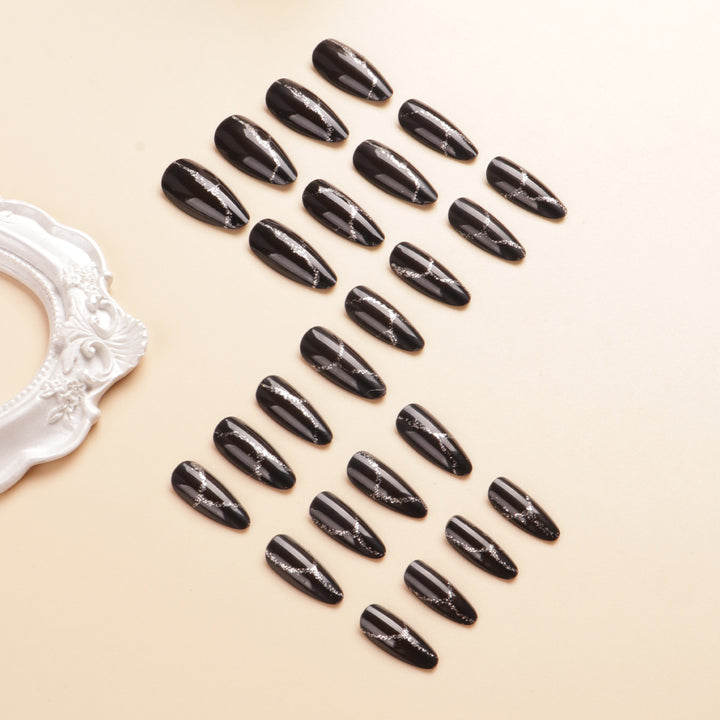 Artistic Pointed Press-On Nail Designs Stornfield