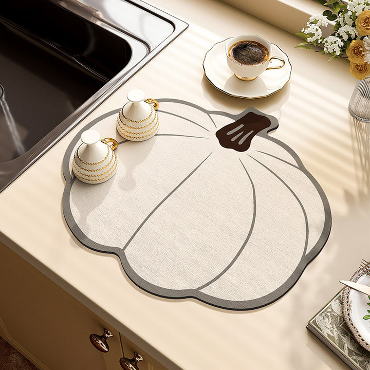 Pumpkin-Shaped Kitchen Mat