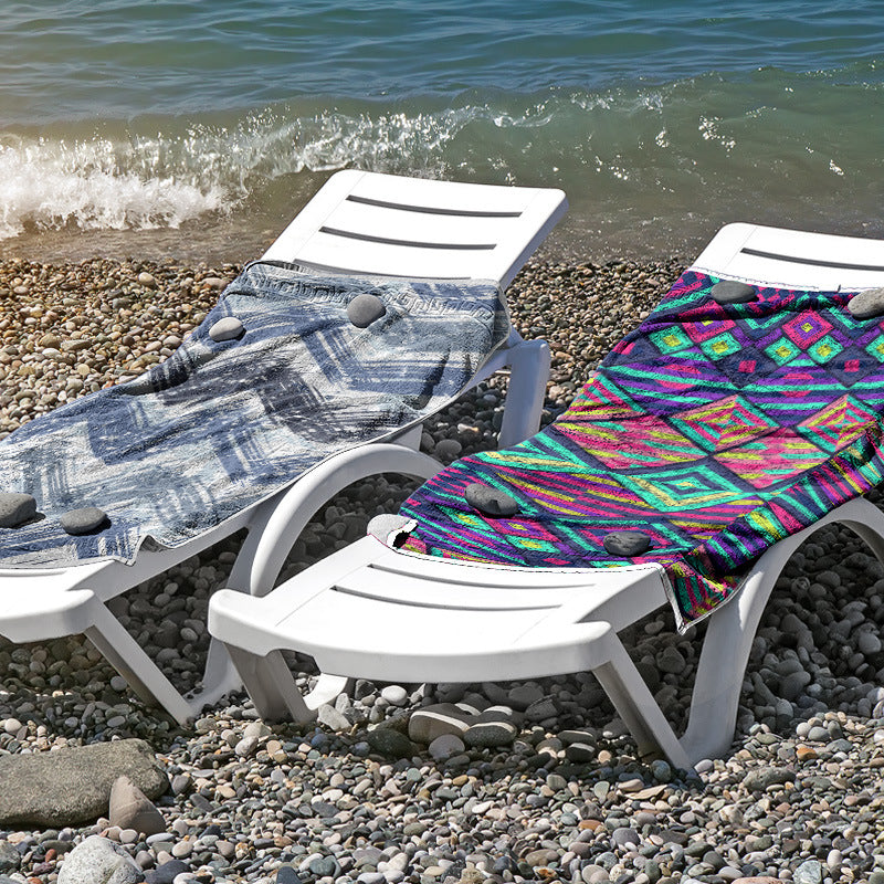 Beach towel made of skin-friendly microfiber with a creative pattern mix Stornfield