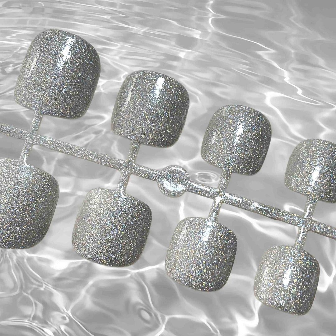 Glittery Press-On Toe Nails Stornfield