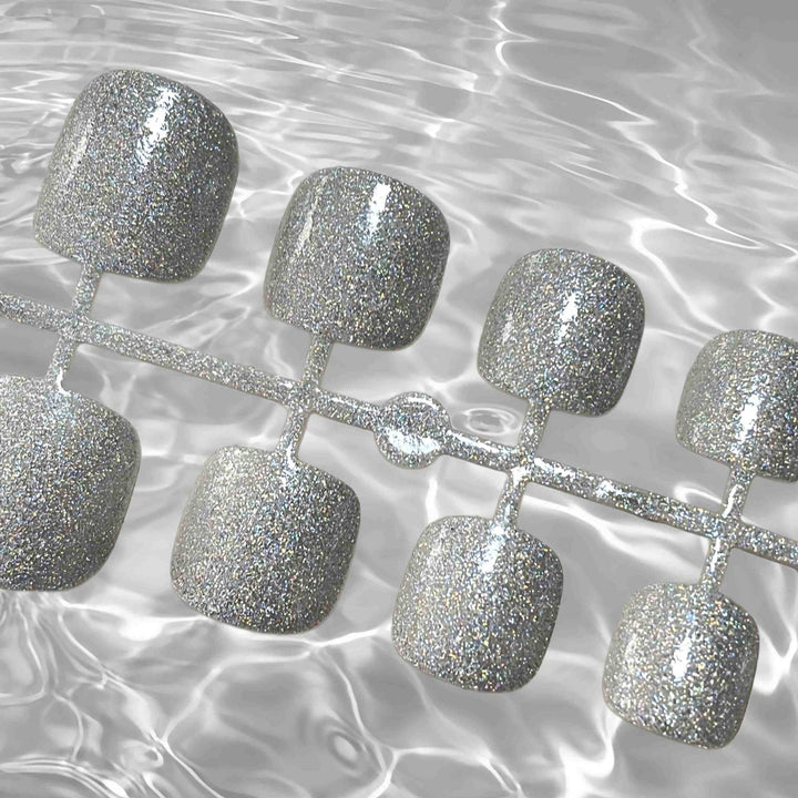 Glittery Press-On Toe Nails Stornfield