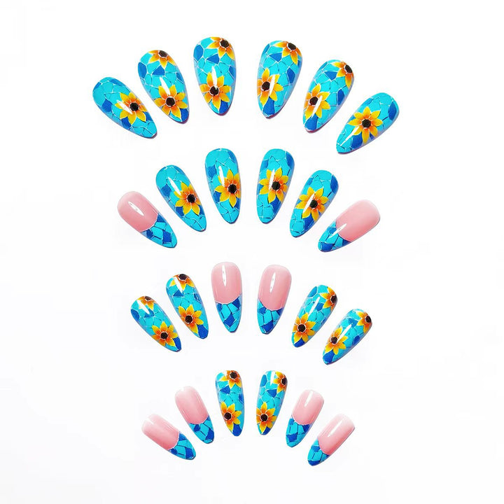 Artificial nails in creative mosaic design Stornfield