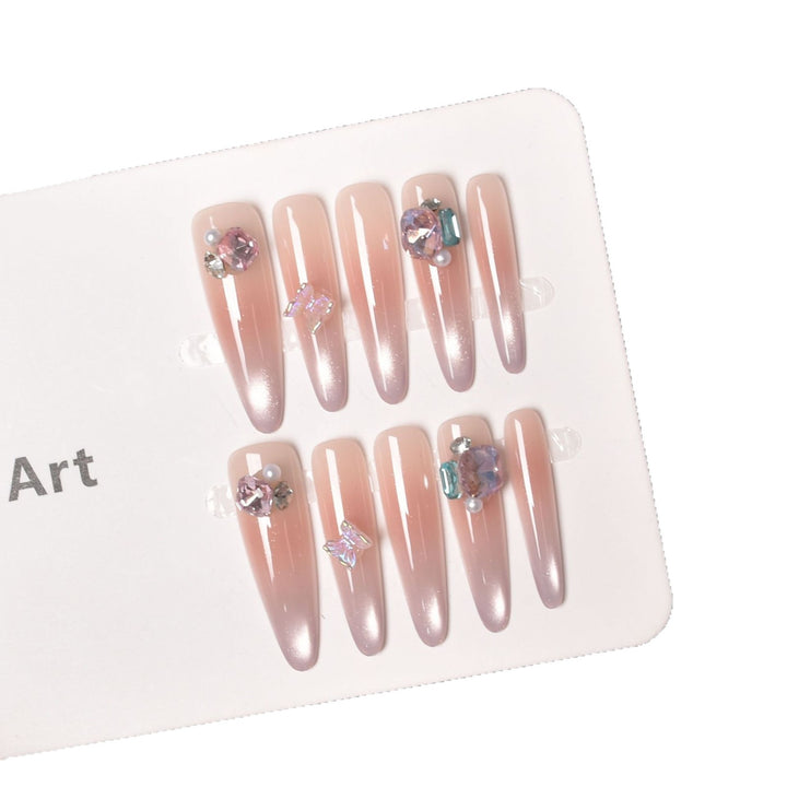 Premium Ombre Glitter Press-On Nail Set Stornfield