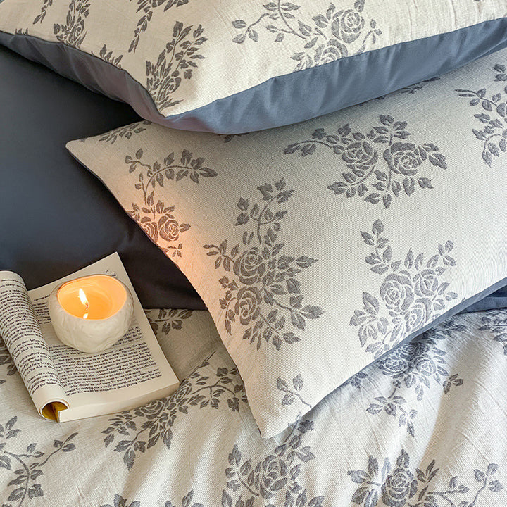 Soft Floral Print Bedding Set