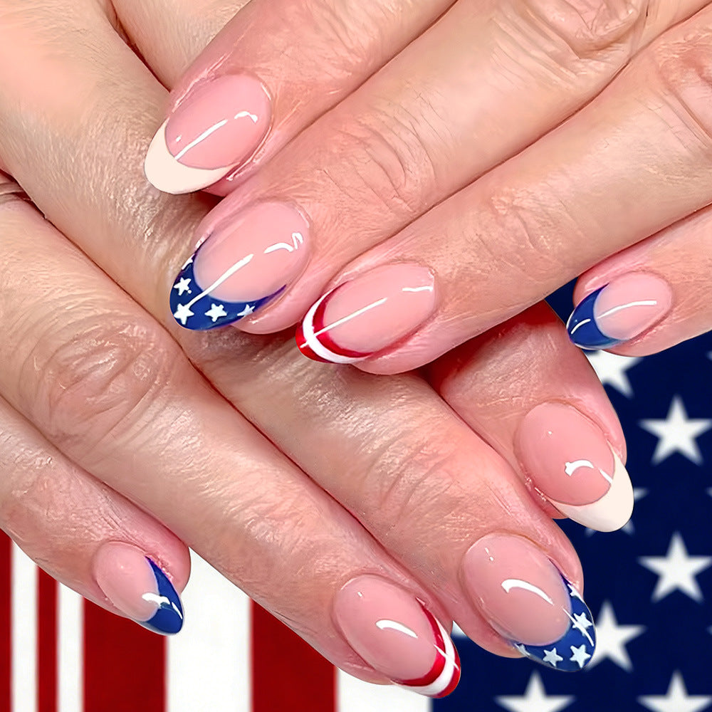 Patriotic Themed Gel Nail Art Stornfield 1787543075