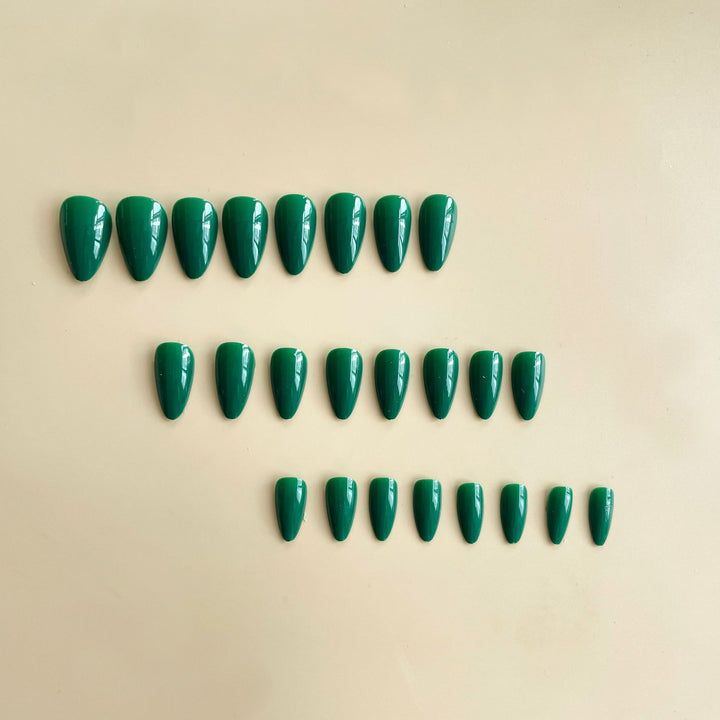 Glossy Almond-Shaped Nail Enhancements Stornfield