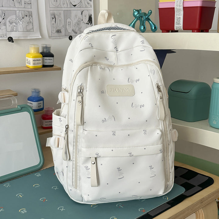 Stylish Love-Embellished Backpack Stornfield