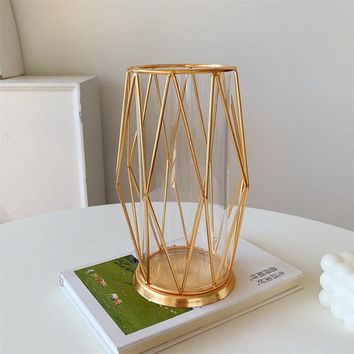 Modern Geometric Metal Vase