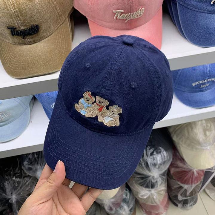 Women's Casual Embroidered Teddy Bear Baseball Cap Stornfield