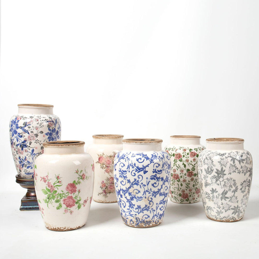 Floral Ceramic Vase with Artistic Design Stornfield