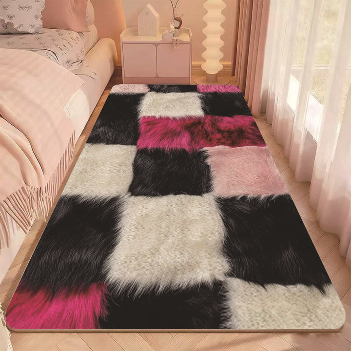 Cartoon-Themed Plush Floor Mat for Home