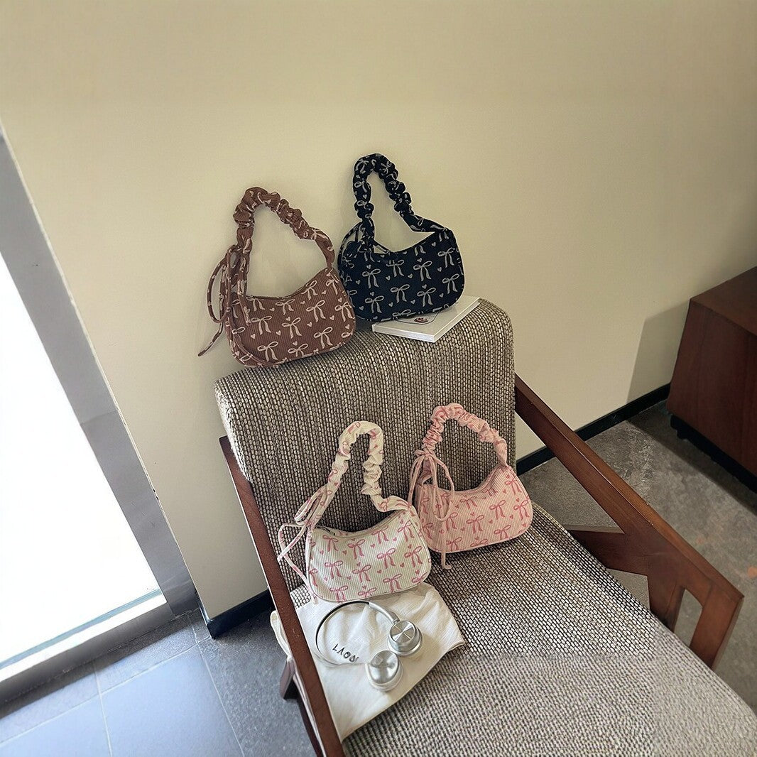 Bow-Patterned Mini Handbag