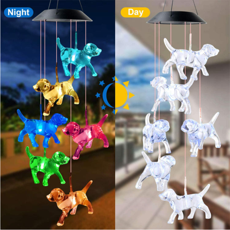 LED Solar Butterfly Wind Chime Garden Hanging Light Stornfield