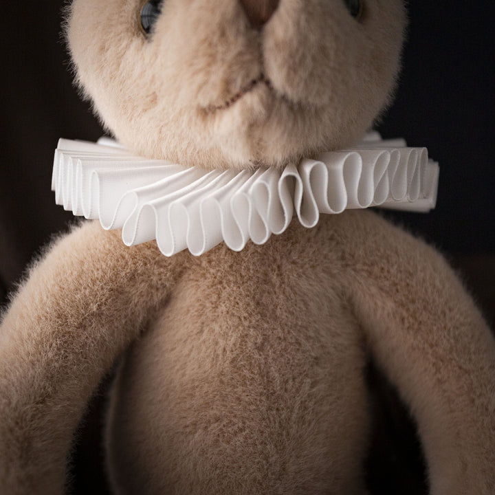 Plush Bunny Soft Toy with Velvet Ruffle Collar