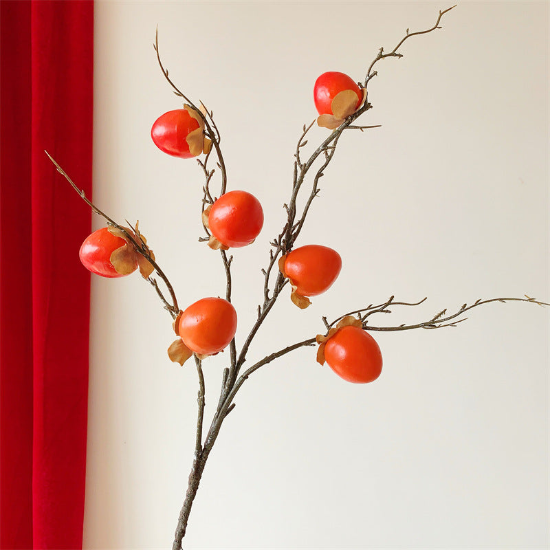 Decorative Faux Persimmon Branch