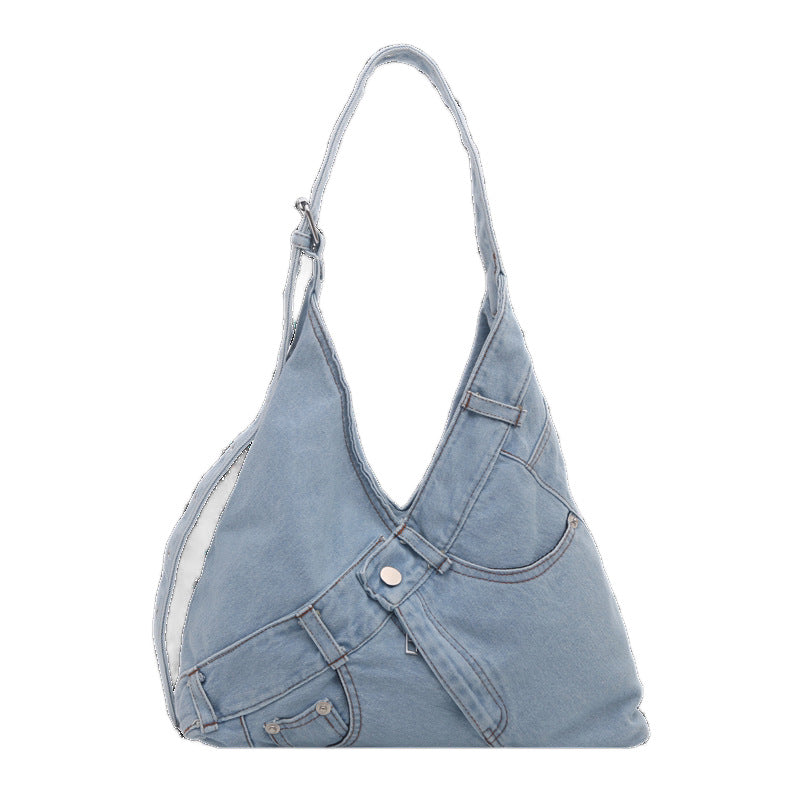Stylish Denim Slouchy Tote Bag