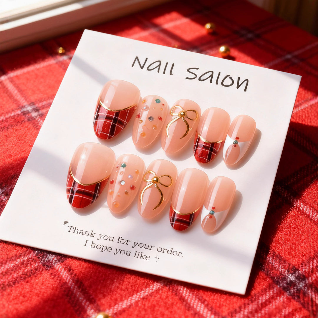 Exclusive artificial nails with festive design Stornfield