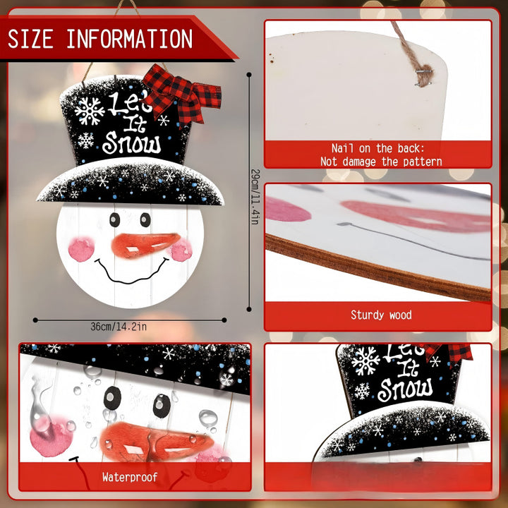 Decorative wooden sign with winter motifs Stornfield