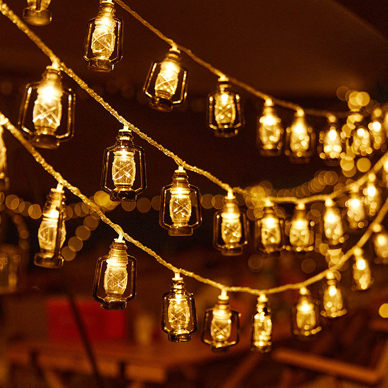 Decorative string lights with nostalgic lanterns Stornfield