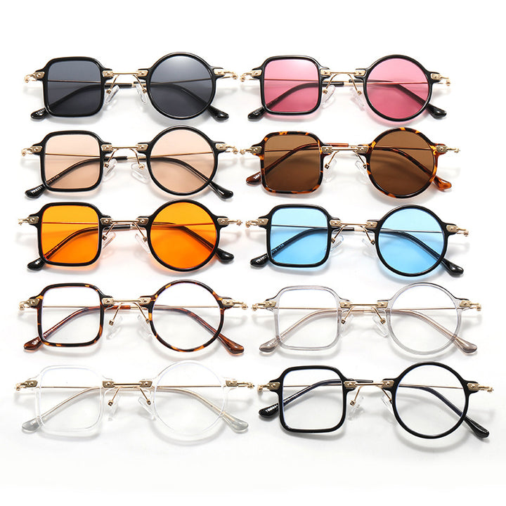Ladies elegant round hybrid glasses with square design Stornfield