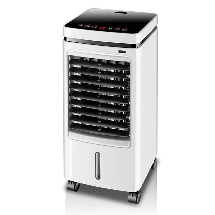Cooling portable evaporative air cooler with dual water tanks three-speed swing louvers and caster wheels Stornfield