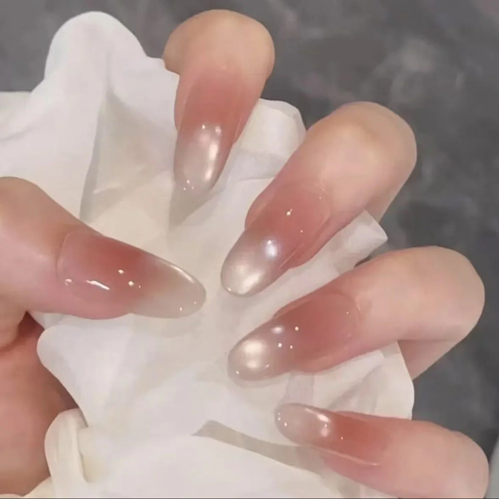 Acrylic nail set with elegant ombre effect and high gloss finish Stornfield