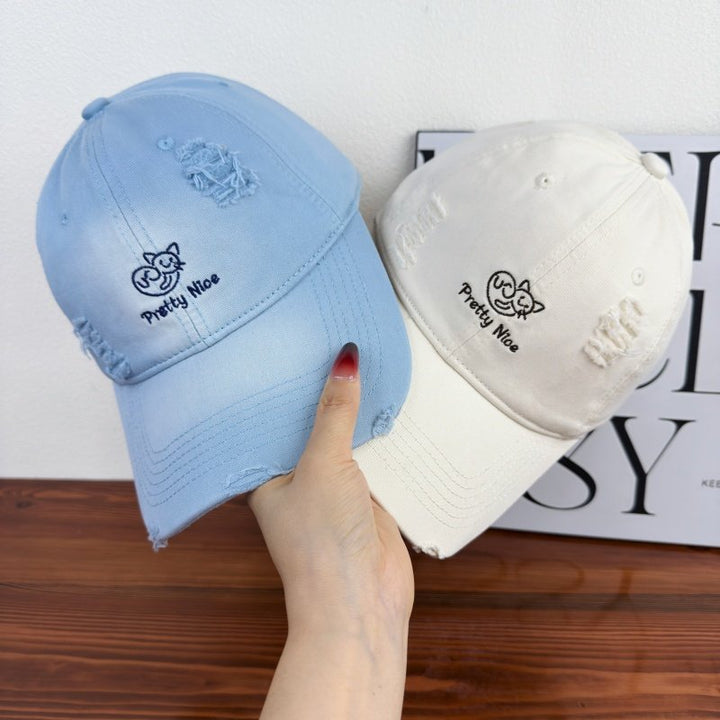 Women's Distressed Casual Embroidered Baseball Cap Stornfield