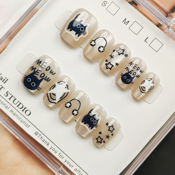 Artificial nail tips with shimmering design Stornfield