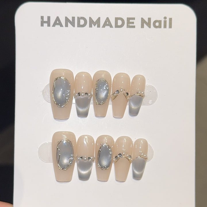 Elegant Nail Tips with Glitter Accents Stornfield