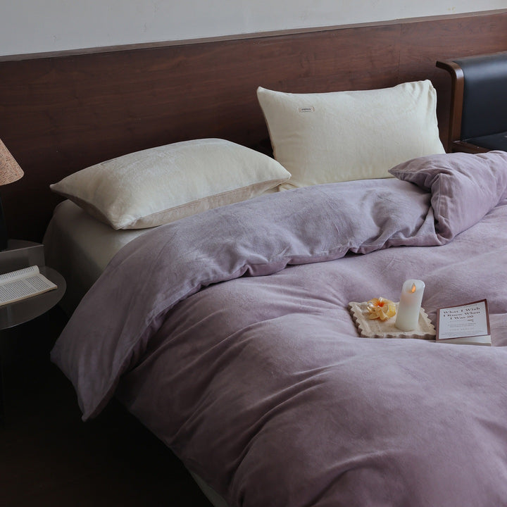 Similar microfiber duvet cover set with ultra-soft velour finish and pillowcases