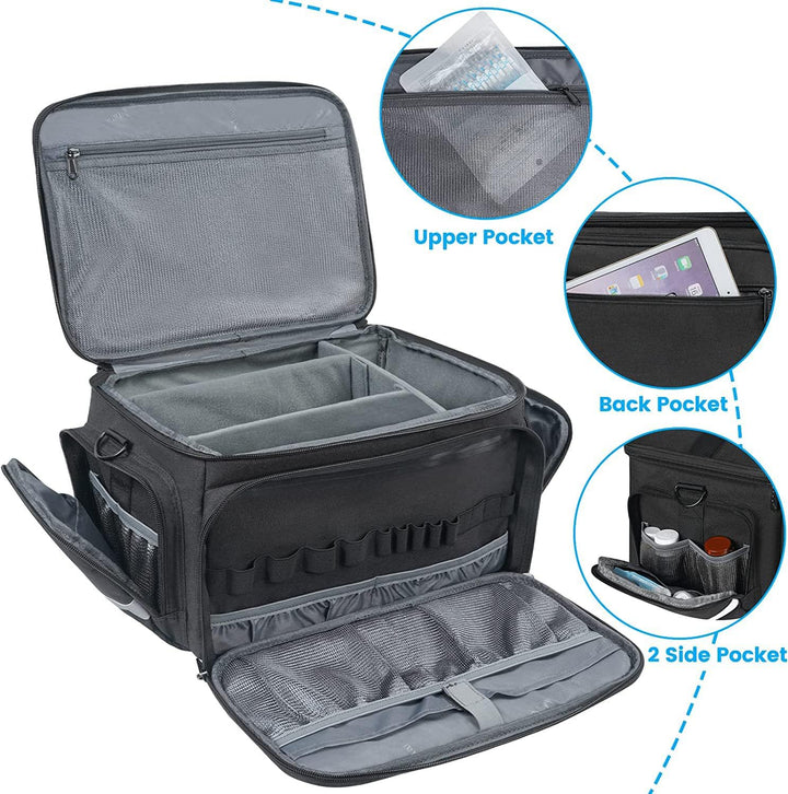 Unisex doctor's case with multiple compartments and organized storage Stornfield