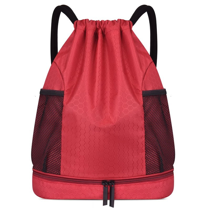 Lightweight Hexagonal Pattern Drawstring Backpack Stornfield