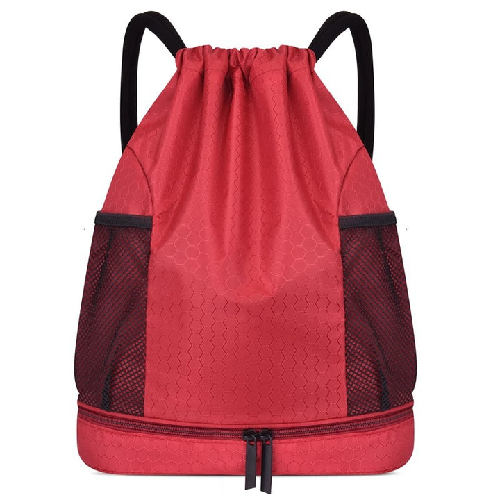 Lightweight Hexagonal Pattern Drawstring Backpack Stornfield