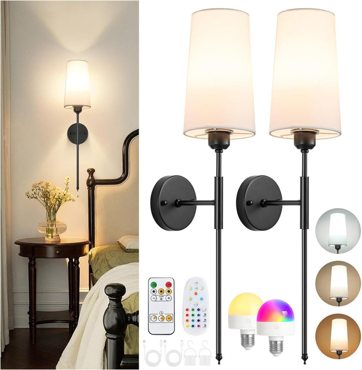 Stylish Remote-Controlled Wall Sconce