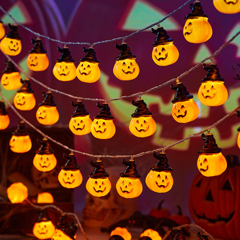 Decorative Halloween string lights with pumpkin motifs Stornfield