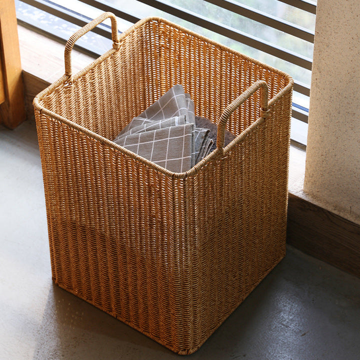 Handwoven Storage Bin with Sturdy Handles Stornfield