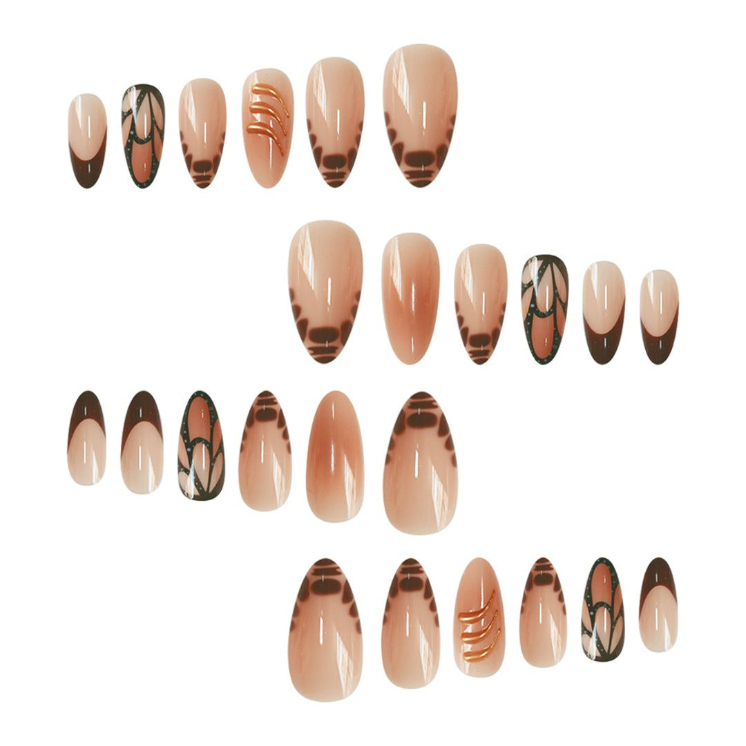 Designer Artistic Press-On Nail Extensions Stornfield
