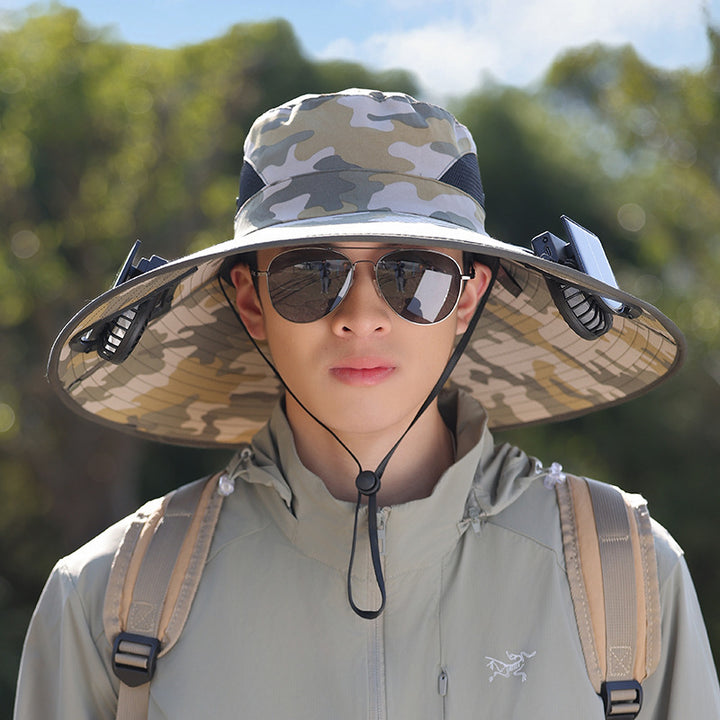 wide-brimmed outdoor sun hat with UV protection, breathable mesh, and adjustable chin strap Stornfield
