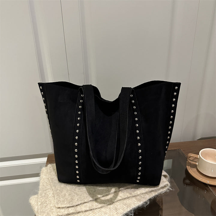 Chic Studded Suede Tote Bag Stornfield