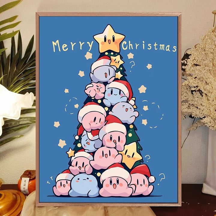 Whimsical Cat-Themed Holiday Canvas Art Print Stornfield