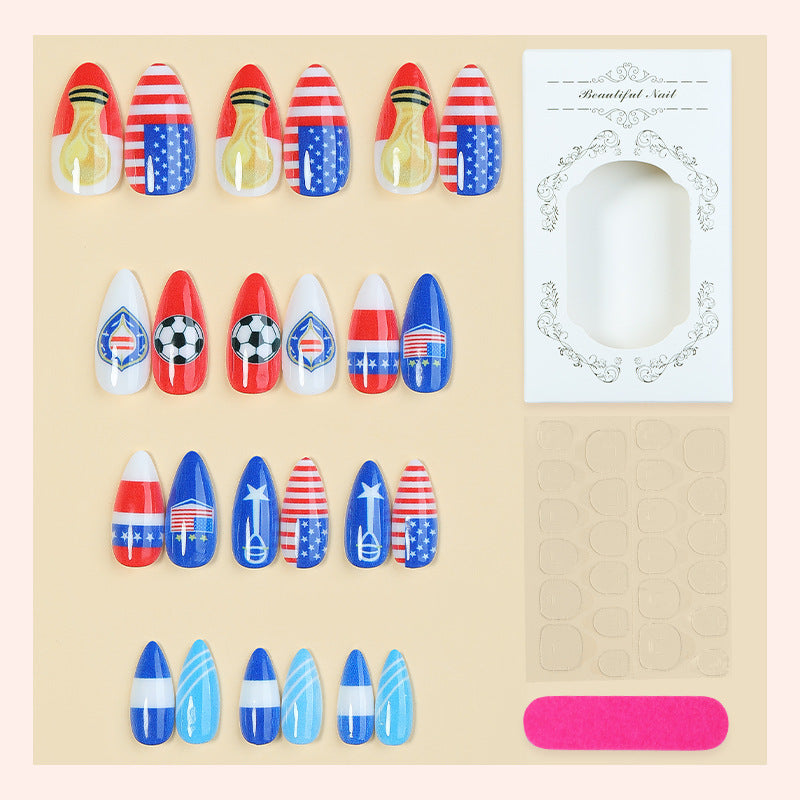 Creative nail art set with sporty and festive motifs Stornfield