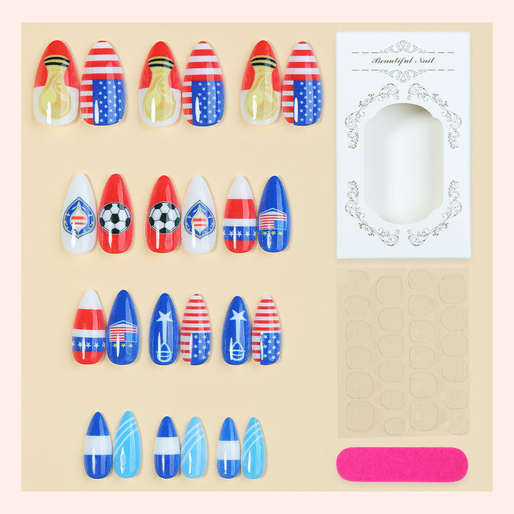 Creative nail art set with sporty and festive motifs Stornfield