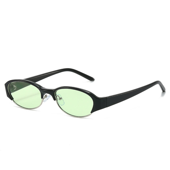 Vintage-Inspired Slim Oval Sunglasses Stornfield