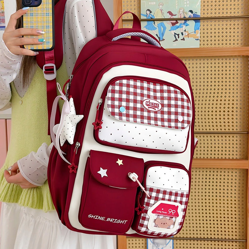 Multi-Pocket Travel Backpack with Cute Character Accents Stornfield