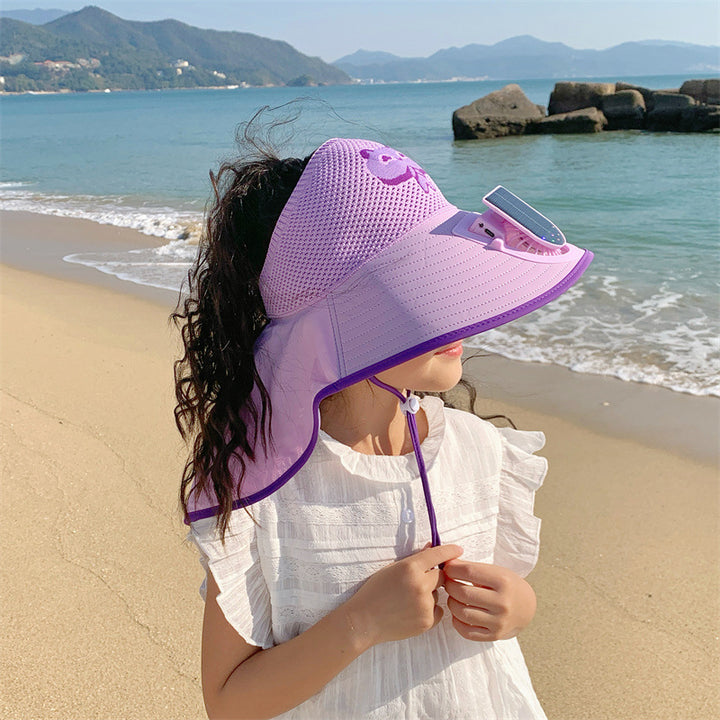 Ssun hat with solar mini fan, UV protection and wide neck protection Stornfield