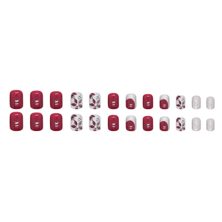 Elegant Floral Press-On Nail Art Kit Stornfield